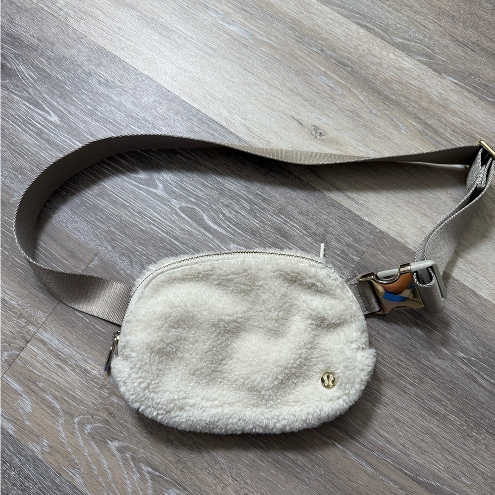 Lululemon Cream Sherpa Belt Bag